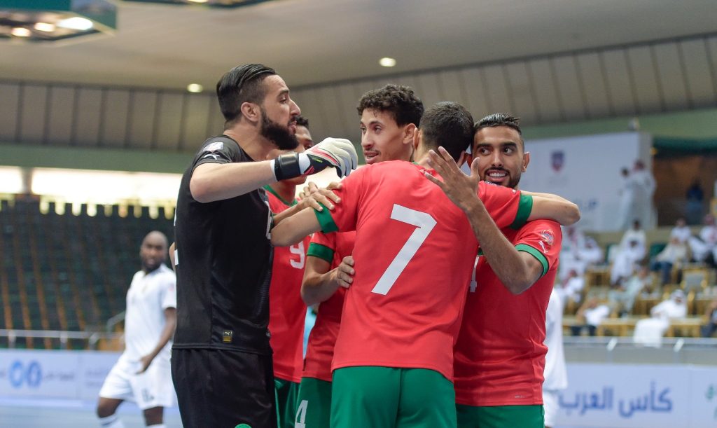 المنتخب المغربي يتأهل إلى نهائي بطولة كأس العرب لكرة القدم داخل القاعة بجدة