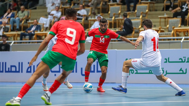 المنتخب المغربي يتأهل إلى ربع نهائي بطولة كأس العرب لكرة القدم داخل القاعة بجدة