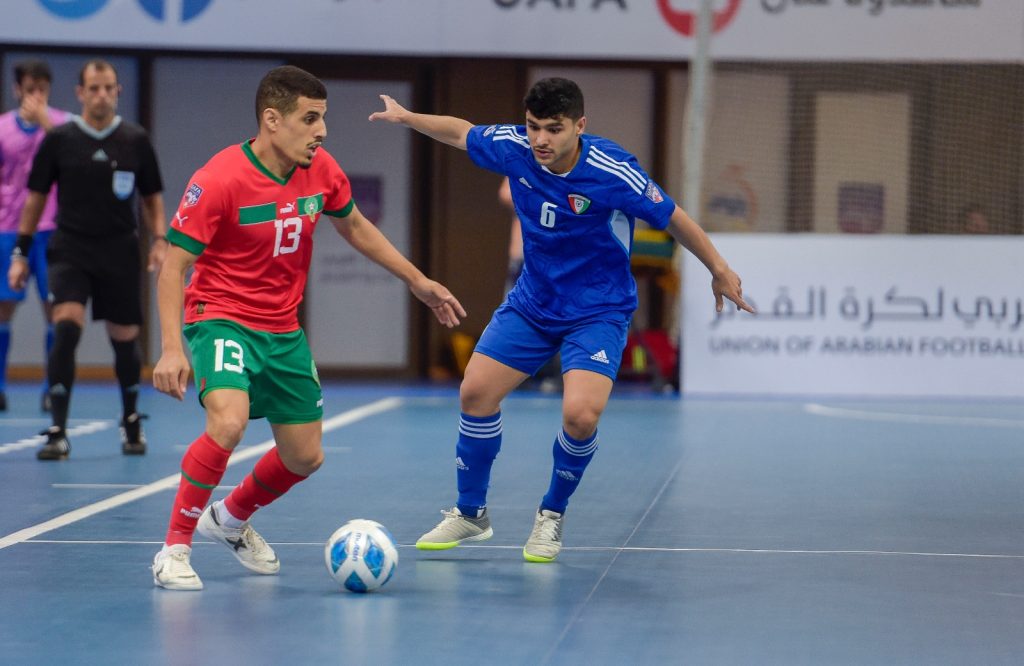 المنتخب المغربي لكرة القدم داخل القاعة يحقق ثالث فوز له في دور المجموعات في بطولة كأس العرب